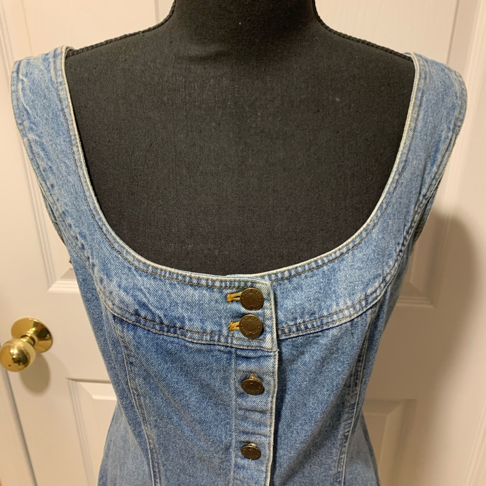 DKNY 100% cotton denim dress size 8 - Picture 2 of 14
